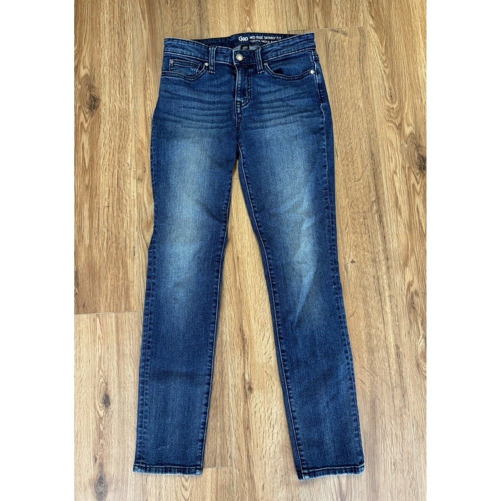 Gap Denim Mid Rise Skinny Fit Jeans Women's Size 0